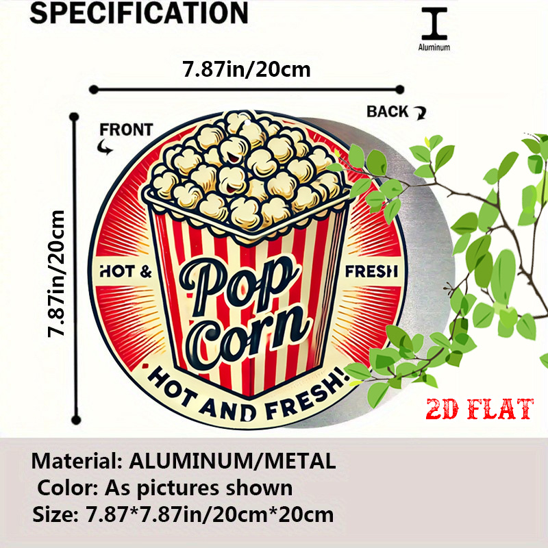2D 평면 디자인 - 일체형 2D 간판, 영화관 테마의 - Popcorn 리뷰 및 가격